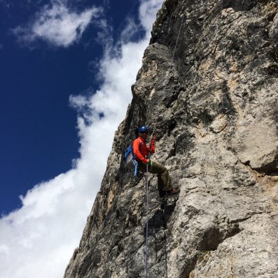 Multi-pitch Rock Climbing in the Dolomites