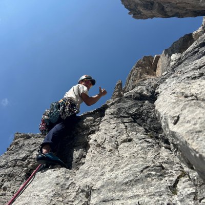 Multi-pitch Rock Climbing in the Dolomites