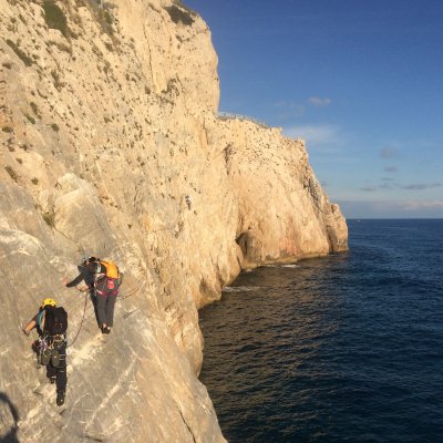 Multi-pitch Rock Climbing In Finale Ligure