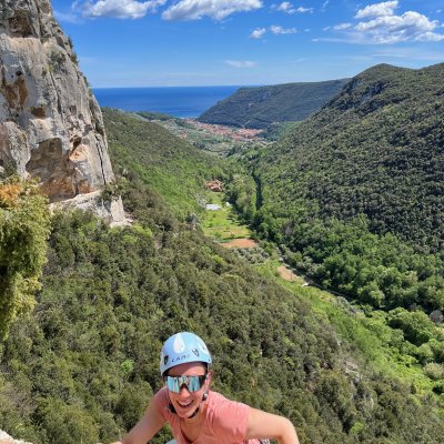 Multi-pitch Rock Climbing In Finale Ligure