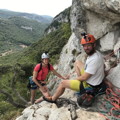 Multi-pitch Rock Climbing In Finale Ligure